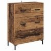 vidaXL Highboard with Drawer 2 pcs Old Wood Engineered Wood