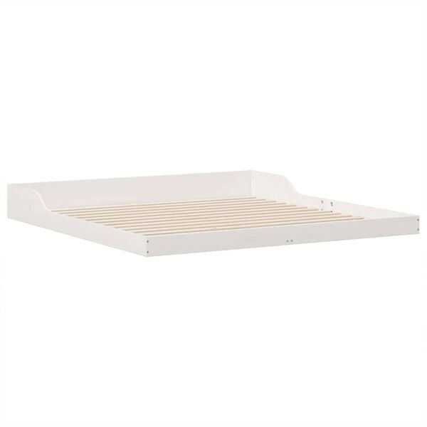 vidaXL Bed Frame White 180 x 210 cm Solid Pine Wood