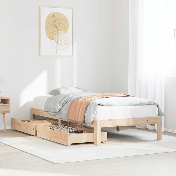 vidaXL Bed Frame with Drawers without Mattress 90x200 cm