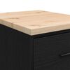 vidaXL Garage Storage Cabinet Black 40x51x85 cm Solid Wood Pine