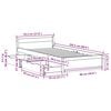 vidaXL Bed Frame without Mattress 90x200 cm Solid Wood Pine
