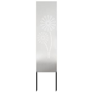 vidaXL Garden Privacy Screen Silver 32 x 140 cm Stainless steel