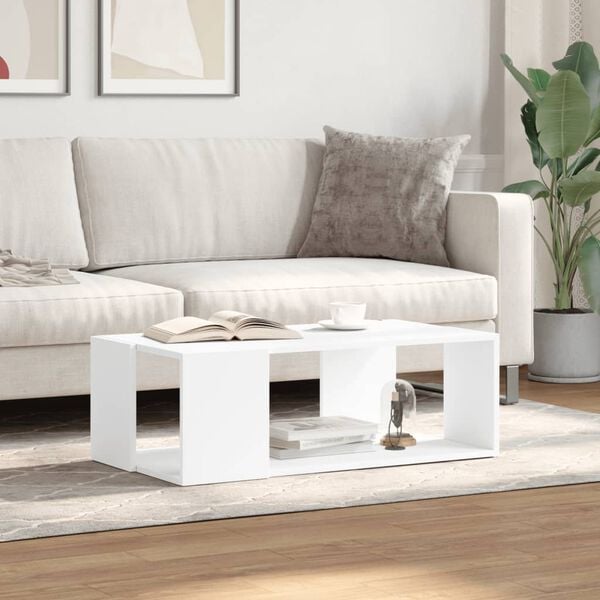 vidaXL Coffee Table White 89.5x48x30 cm Engineered Wood