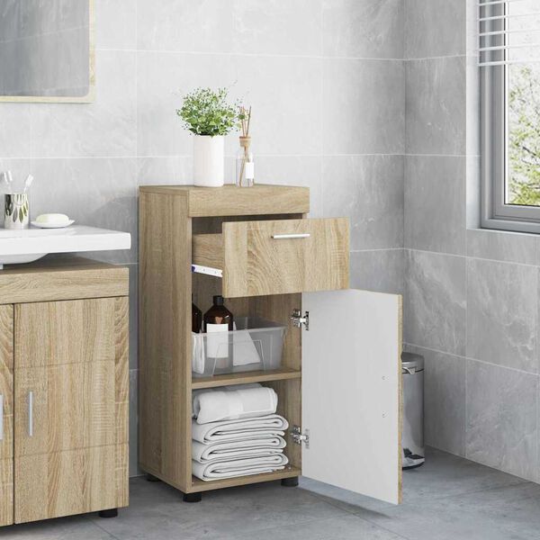 vidaXL Bathroom Cabinet Set TULUM Sonoma Oak 37 x 31.5 x 82 cm