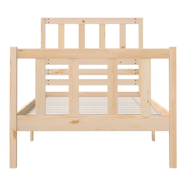 vidaXL Bed Frame without Mattress Small Single Solid Wood