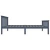 vidaXL Bed Frame without Mattress Grey Solid Pinewood 100x200 cm
