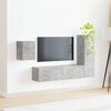 vidaXL TV Cabinet Set Wall-mounted 4 pcs Concrete Grey Engineered Wood
