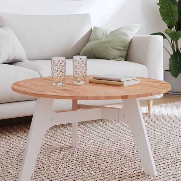 vidaXL Table Top &Oslash;80x1.5 cm Round Solid Wood Beech