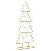 vidaXL Metal Christmas Tree KUOPIO 90 cm Steel Gold