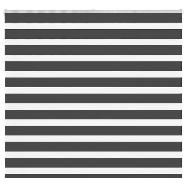 vidaXL Zebra Blind Black 160x100 cm Fabric Width 155.9 cm Polyester