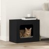 vidaXL Cat House Black 51 x 30 x 42 cm Engineered Wood