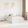 vidaXL Bed Frame with Headboard White 135 x 190 cm Engineered wood