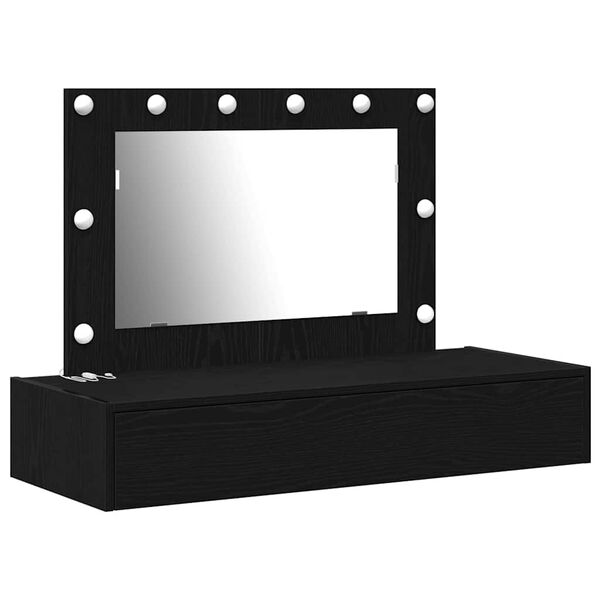 vidaXL Dressing Table Black 100 x 40 x 70 cm Engineered Wood