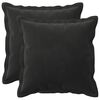 vidaXL Cushion Cover 2 pcs HOUTEN Black 40 x 40 cm Velvet