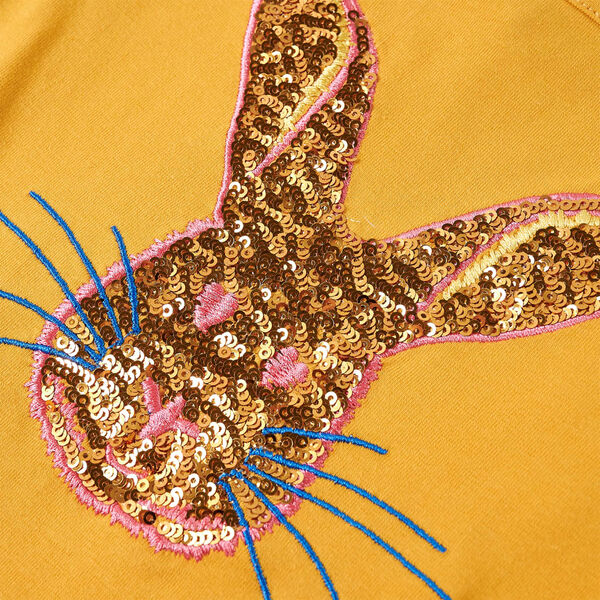 Kids' T-shirt with Long Sleeves Ochre 128