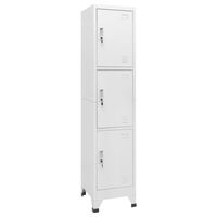 vidaXL Locker Cabinet with 3 Compartments 38x45x180 cm