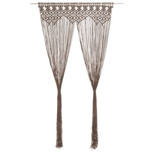 vidaXL Macrame Curtain Taupe 140x240 cm Cotton