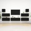 vidaXL 7 Piece TV Cabinet Set Black Engineered Wood