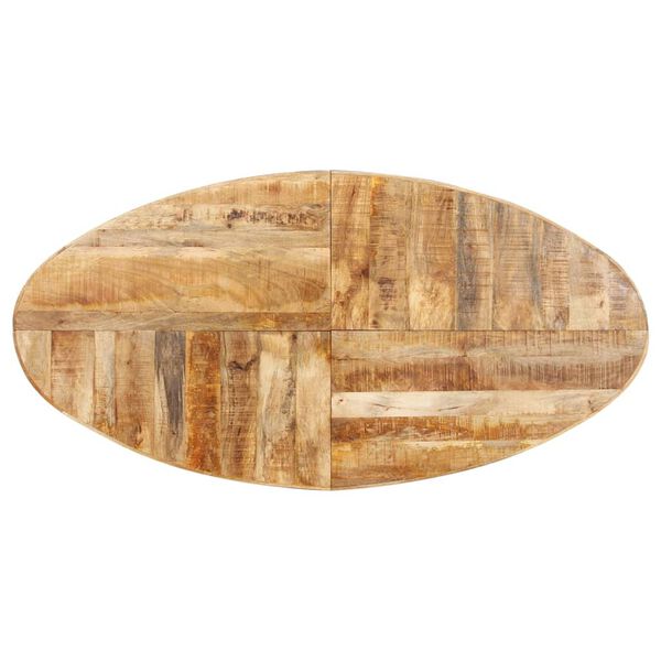 vidaXL Dining Table Oval 200x100x75 cm Rough Mango Wood