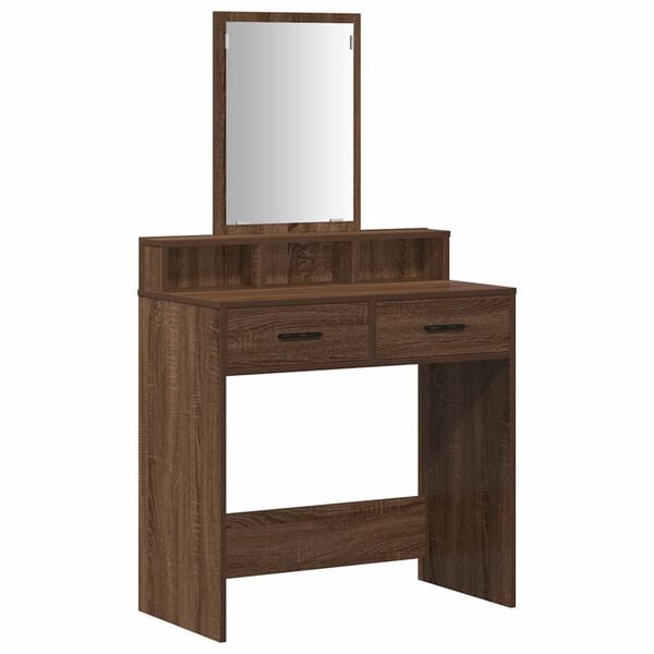 vidaXL Dressing Table Brown Oak 79 x 41 x 140 cm Engineered Wood