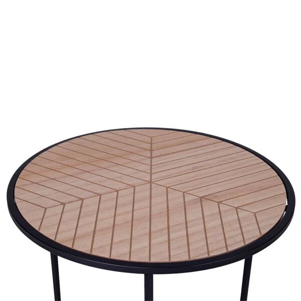 House Nordic Side Table Johanna 40 cm Round Natural and Black