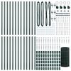 vidaXL Fence with Post Green 0.6 x 50 m Steel and PVC