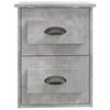 vidaXL Wall-mounted Bedside Cabinets 2 pcs Concrete Grey 41.5x36x53cm