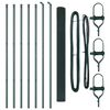 vidaXL Fence Post Green 10 x 1.6 m (25 x 25 mm mesh) Steel and PVC