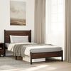 vidaXL Metal Bed Frame without Mattress Brown Oak 100x200 cm