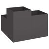 vidaXL Garden Planter Black 100 x 100 x 60 cm Steel