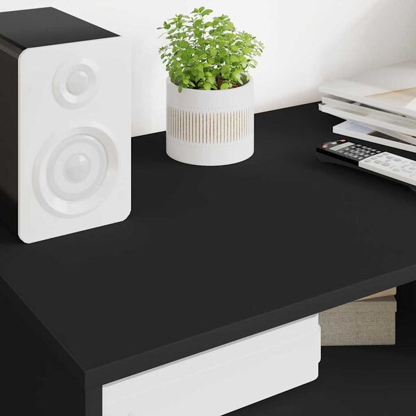 vidaXL TV Cabinet with Drawer Black 100 x 48 x 43 cm Engineered Wood