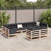 vidaXL 9 Piece Garden Sofa Set Solid Wood Pine