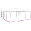 vidaXL Party Tent Green 600 x 400 x 266 cm Polyethylene and Steel