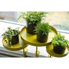 Esschert Design Plant Tray with Clamp Round Gold L