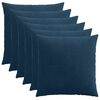 vidaXL Cushion Cover 6 pcs ALMELO Navy Blue 55 x 55 cm Corduroy
