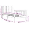 vidaXL Bed Frame without Mattress White 90x200 cm Solid Wood Pine