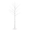 vidaXL Artificial Christmas Tree Warm White 72 LEDs 150 cm White Birch