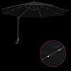 vidaXL Garden Parasol Black 248 x 248 x 148 cm Polyester and Steel