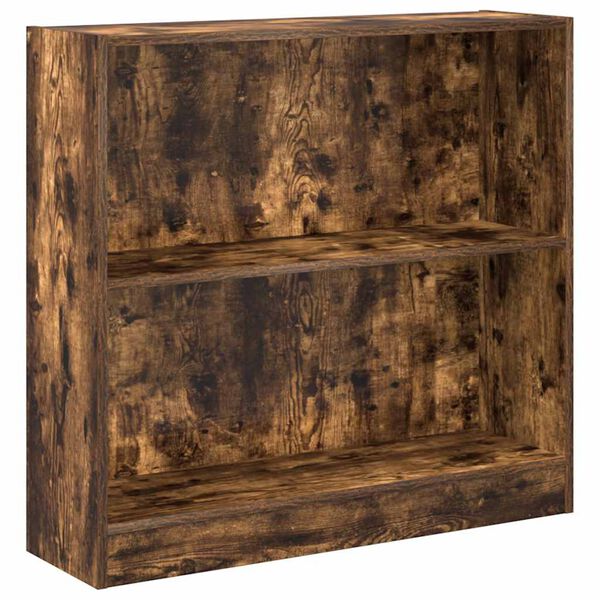 vidaXL Bookcase Smoked Oak 80x24x76 cm Engineered Wood