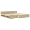 vidaXL Bed Frame with Drawers without Mattress Sonoma Oak 180x200 cm Super King