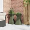vidaXL Pillar Planter 2 pcs Olive 35 x 35 x 73 cm