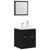 vidaXL 2 Piece Bathroom Furniture Set Black Oak Engineered Wood