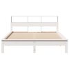 vidaXL Bed Frame without Mattress White 150x200 cm King Size Solid Wood Pine