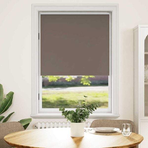 vidaXL Roller blind blackout 84.4x175 cm Fabric Width 80 cm coffee