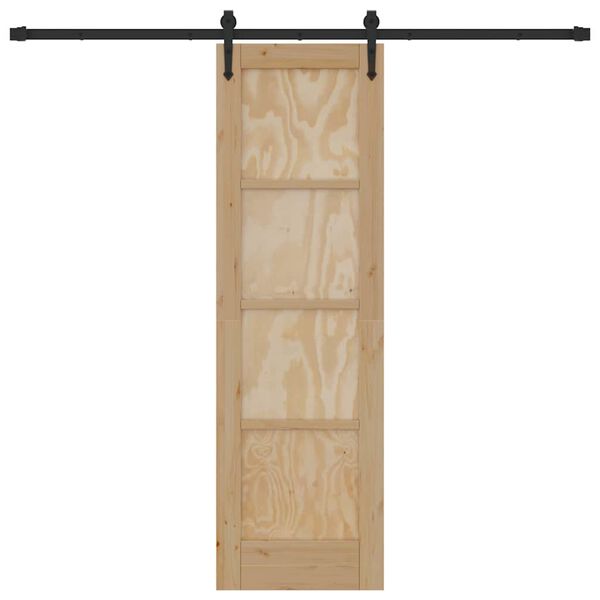 vidaXL Sliding Door ORKDAL Brown 61 x 198.5 cm Solid Pine Wood