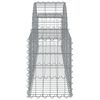 vidaXL Arched Gabion Baskets 14 pcs 200x30x40/60 cm Galvanised Iron