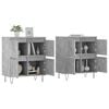 vidaXL Sideboards 2 pcs Concrete Grey Engineered Wood