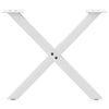 vidaXL Coffee Table Legs X-Shaped 2 pcs White 50x(42-43) cm Steel