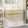 vidaXL Sink Cabinet Sonoma Oak 90x38.5x45 cm Engineered Wood