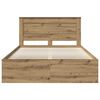 vidaXL Bed Frame Artisian Oak 160 x 200 cm Solid Pine Wood